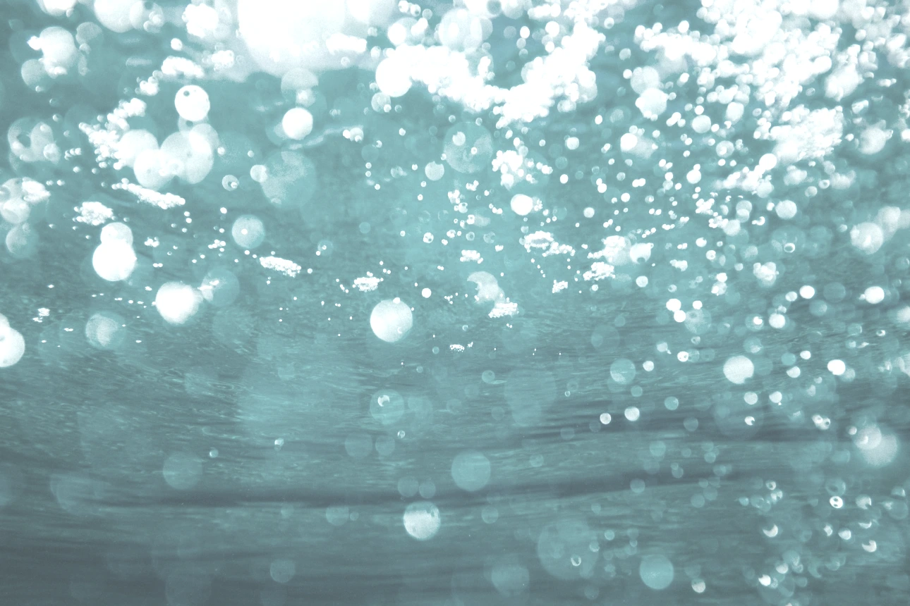 underwater photography of water bubbles