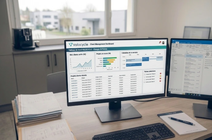 Ecran de suivi clientèle et analyse technique