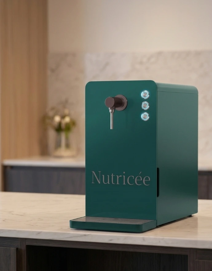 Fontaine à eau personnalisée à l'image de l'entreprise Nutricée