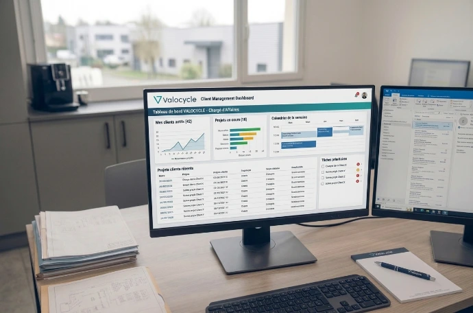 Ecran de suivi clientèle et analyse technique