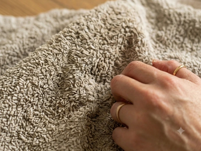 Linge rêche causé par le calcaire